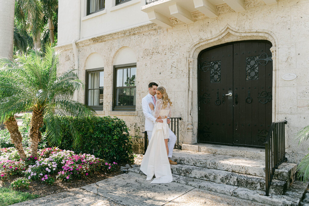 Romantic wedding portraits at The Boca Raton Palm Beach
