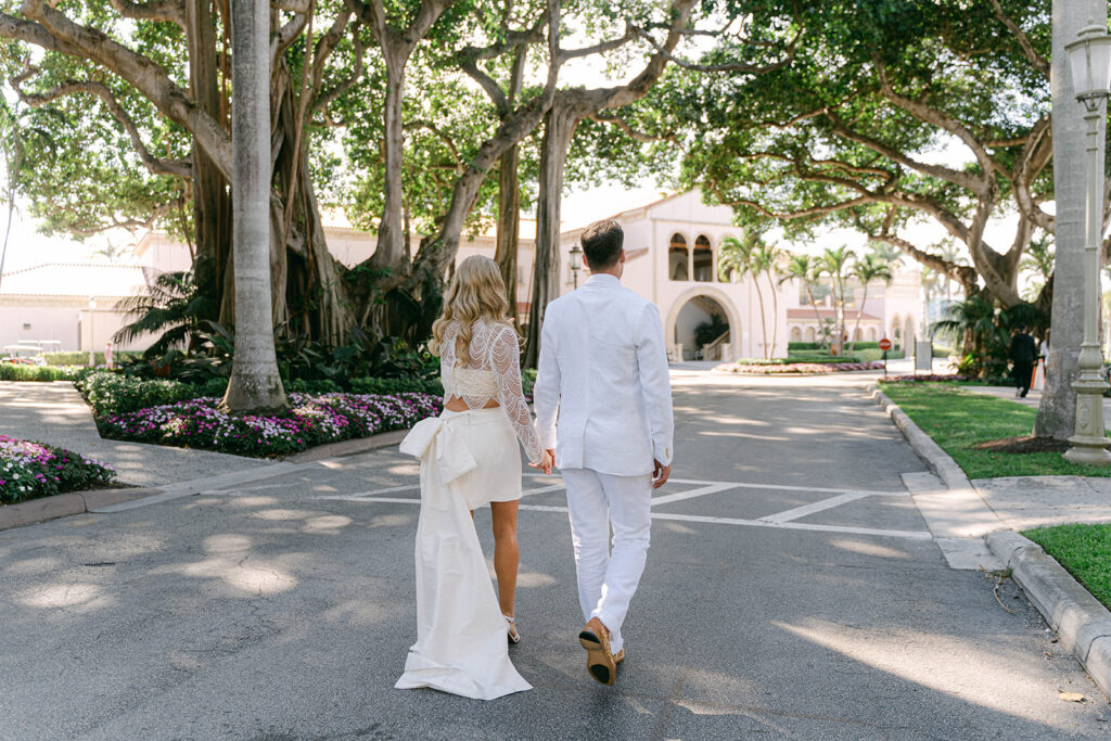 Bride and groom sunset portraits at Boca Raton wedding