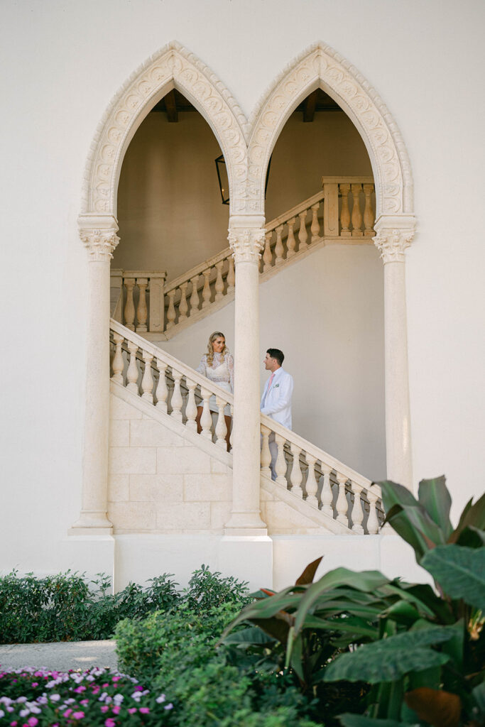 Bride and groom sunset portraits at Boca Raton wedding