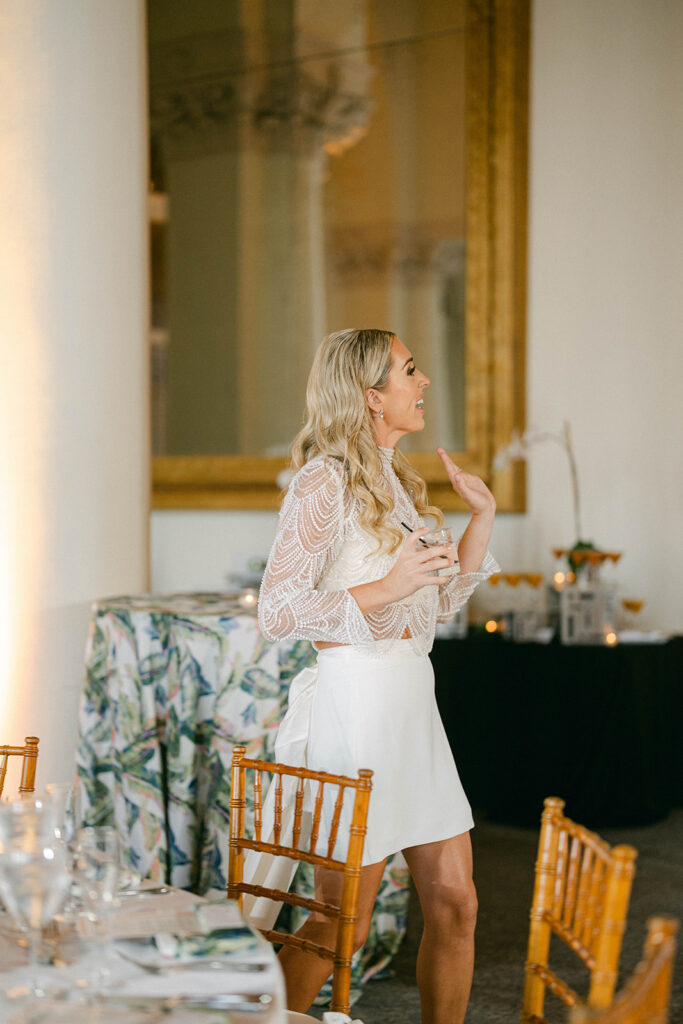 Wedding guests at cocktail hour at The Boca Raton