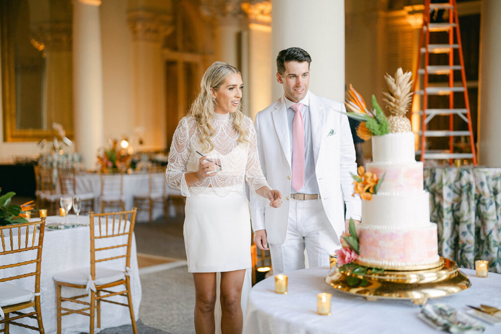 Wedding guests at cocktail hour at The Boca Raton