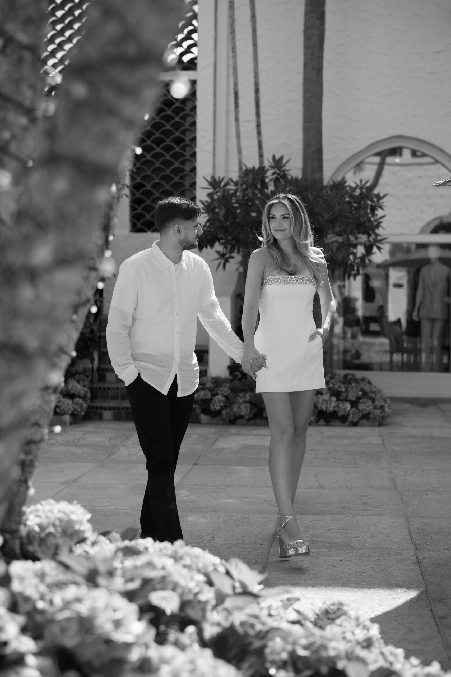 Worth Avenue Palm Beach FL Engagement Photos by South Florida Engagement Photographer Krystal Capone Photography