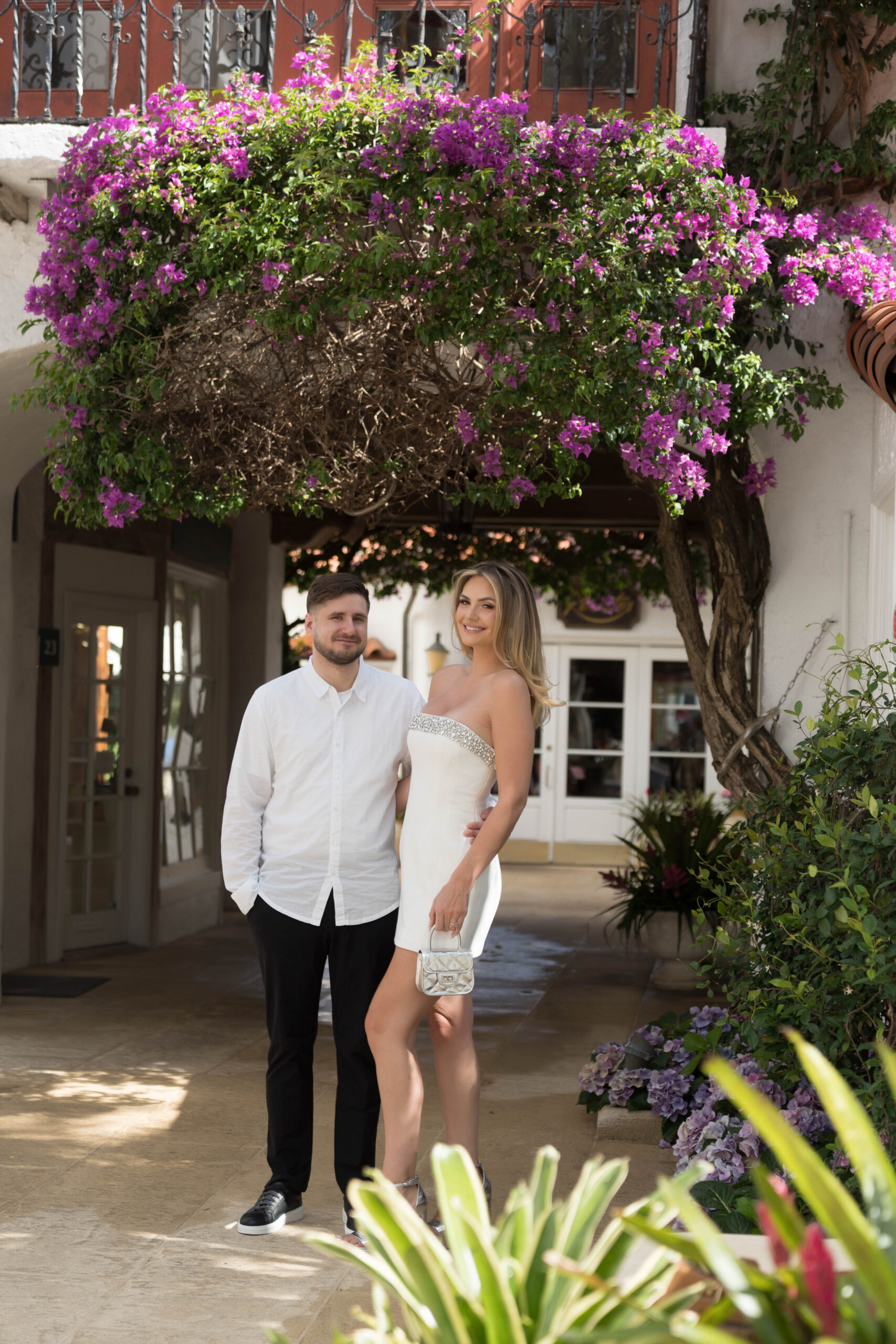 Worth Avenue Palm Beach FL Engagement Photos by South Florida Engagement Photographer Krystal Capone Photography