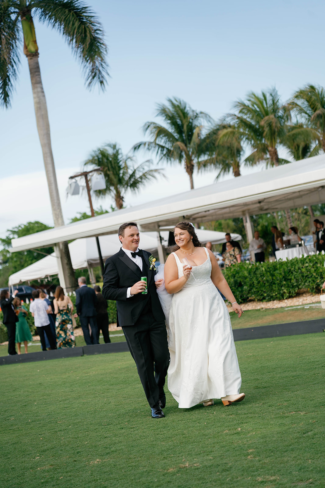 Couple portrait on polo field