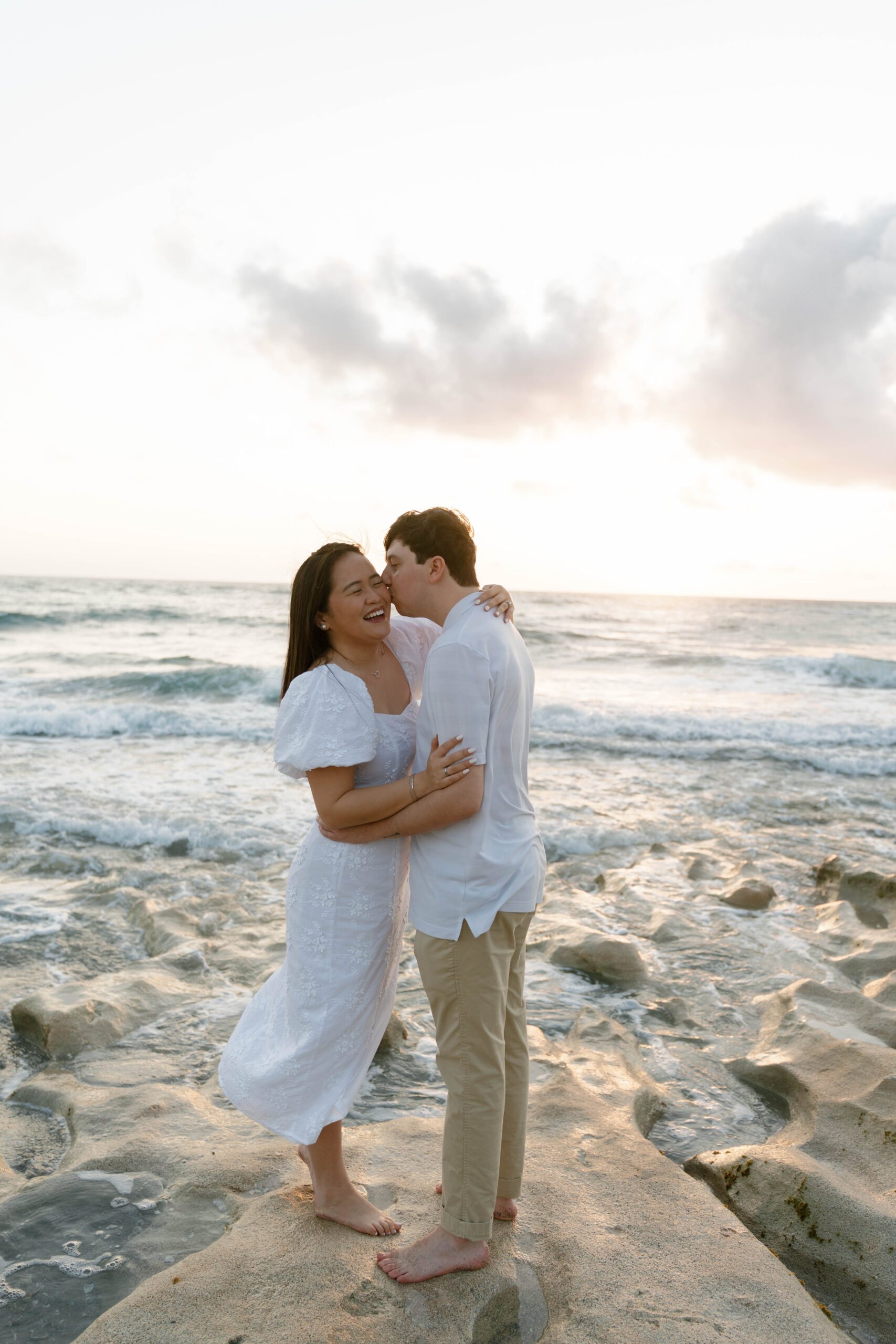 Coral Cove Beach Blowing Rocks Engagement Photos by South Florida Engagement Photographer Krystal Capone Photography
