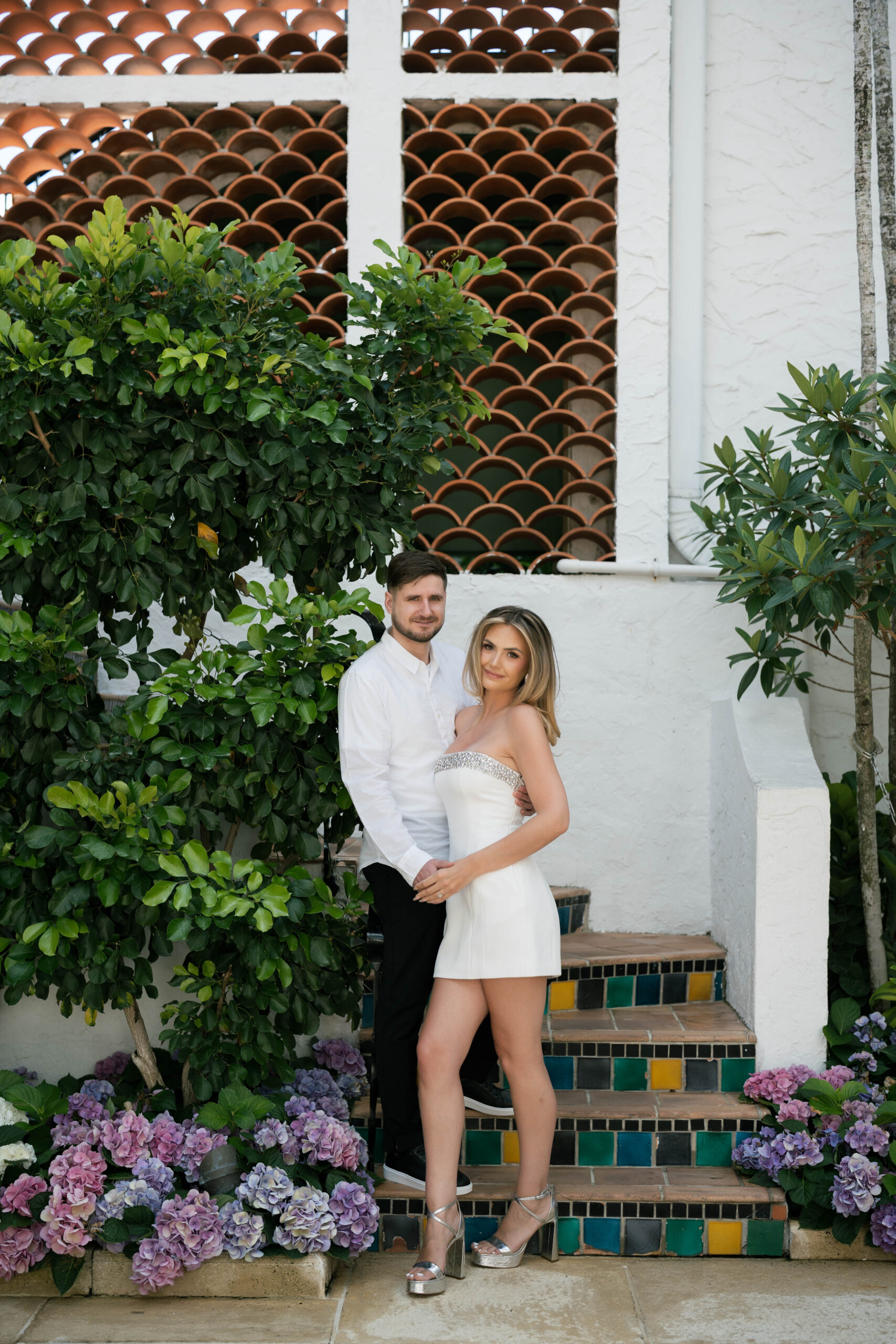 Worth Avenue Palm Beach FL Engagement Photos by South Florida Engagement Photographer Krystal Capone Photography