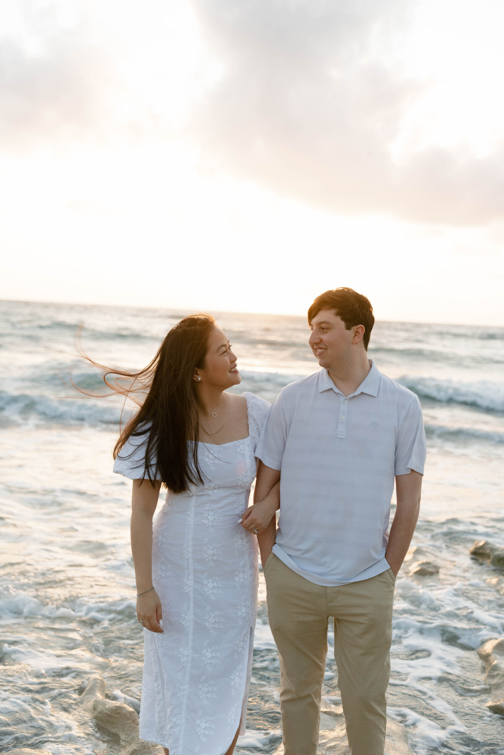 Coral Cove Beach Blowing Rocks Engagement Photos by South Florida Engagement Photographer Krystal Capone Photography