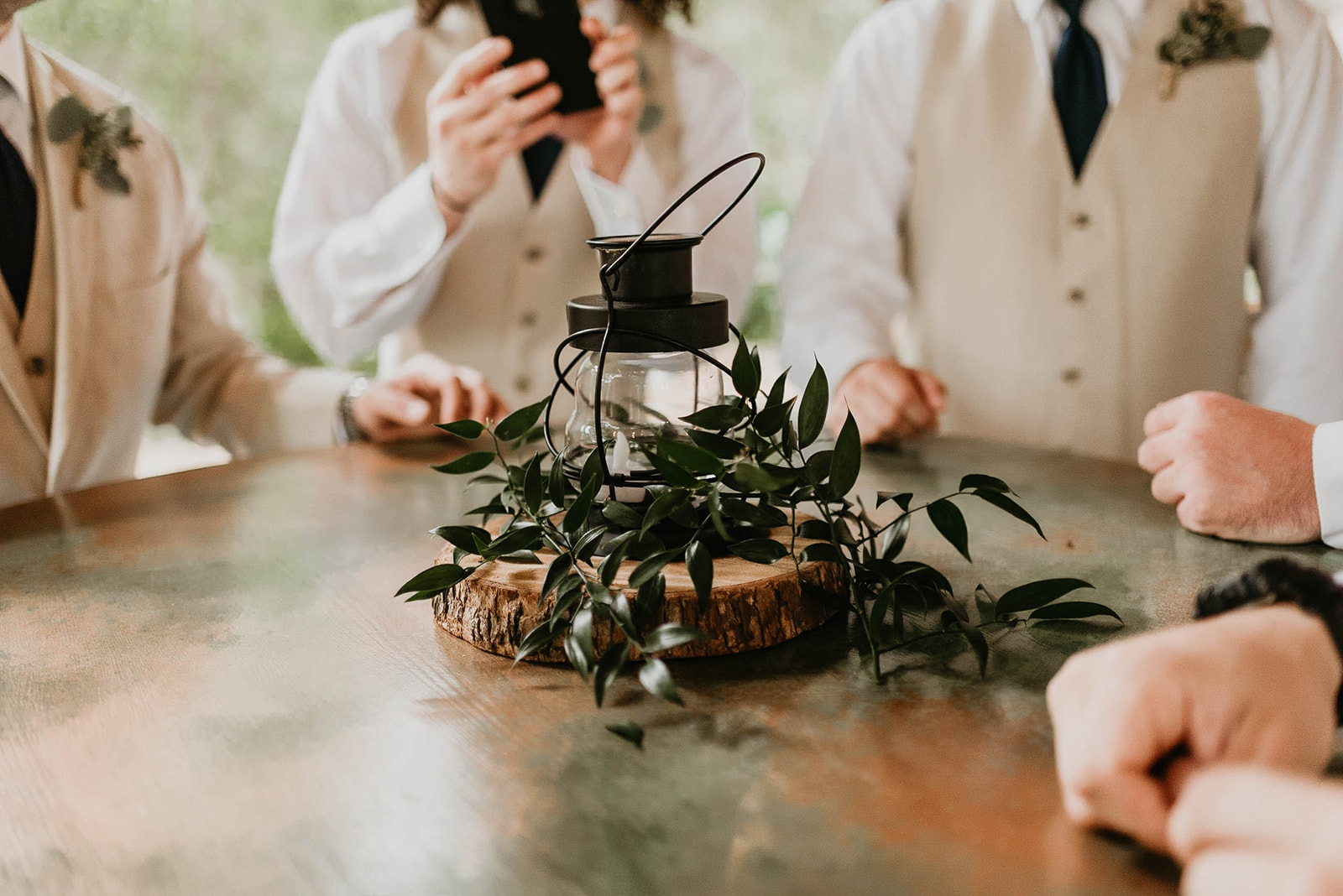 Rustic Groom and Groomsmen Wedding Portrait Photography