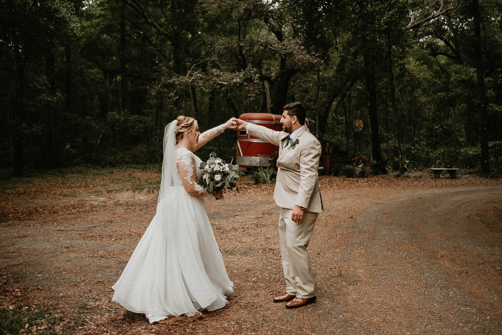 Bridle Oaks Barn Central Florida Rustic Wedding Bride and Groom Portrait Photography