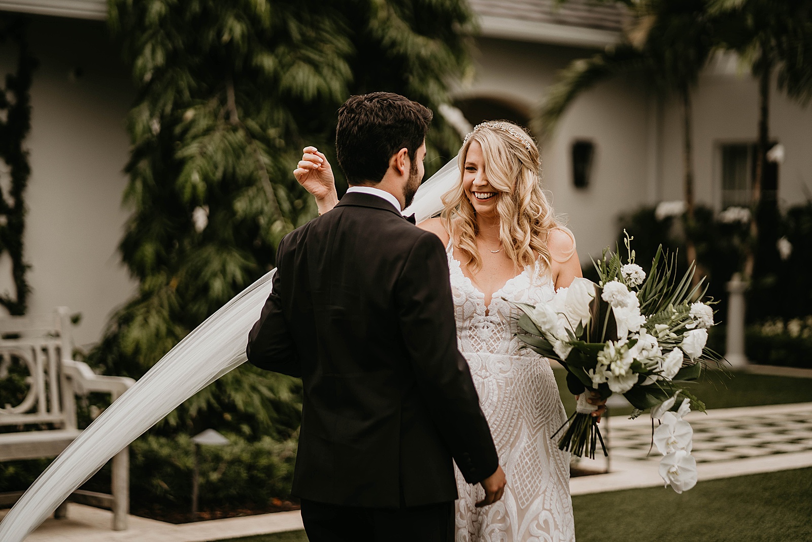 Tropical Pelican Club Wedding Captured by South Florida Wedding Photographer, Krystal Capone Photography.