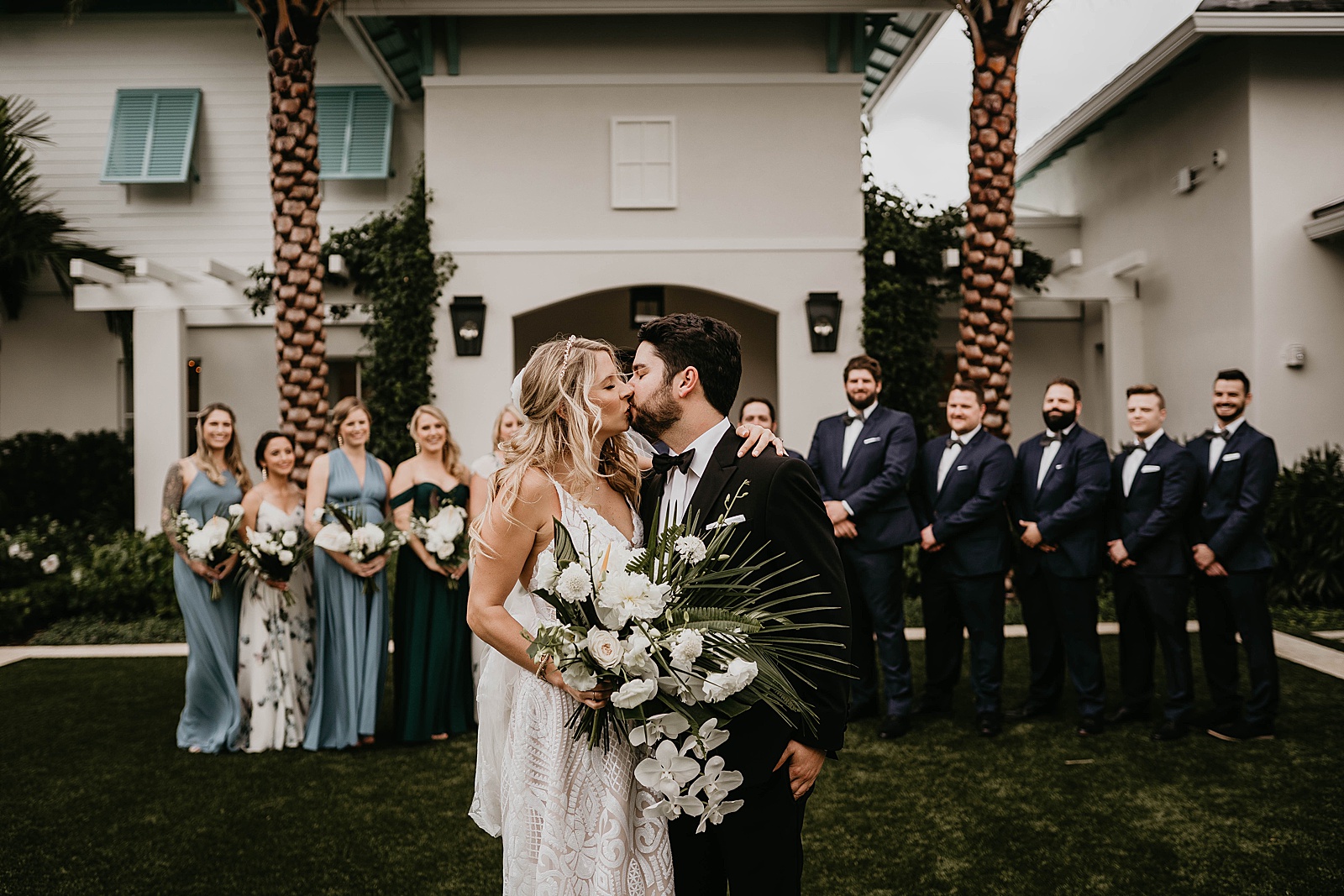 Tropical Pelican Club Wedding Captured by South Florida Wedding Photographer, Krystal Capone Photography.