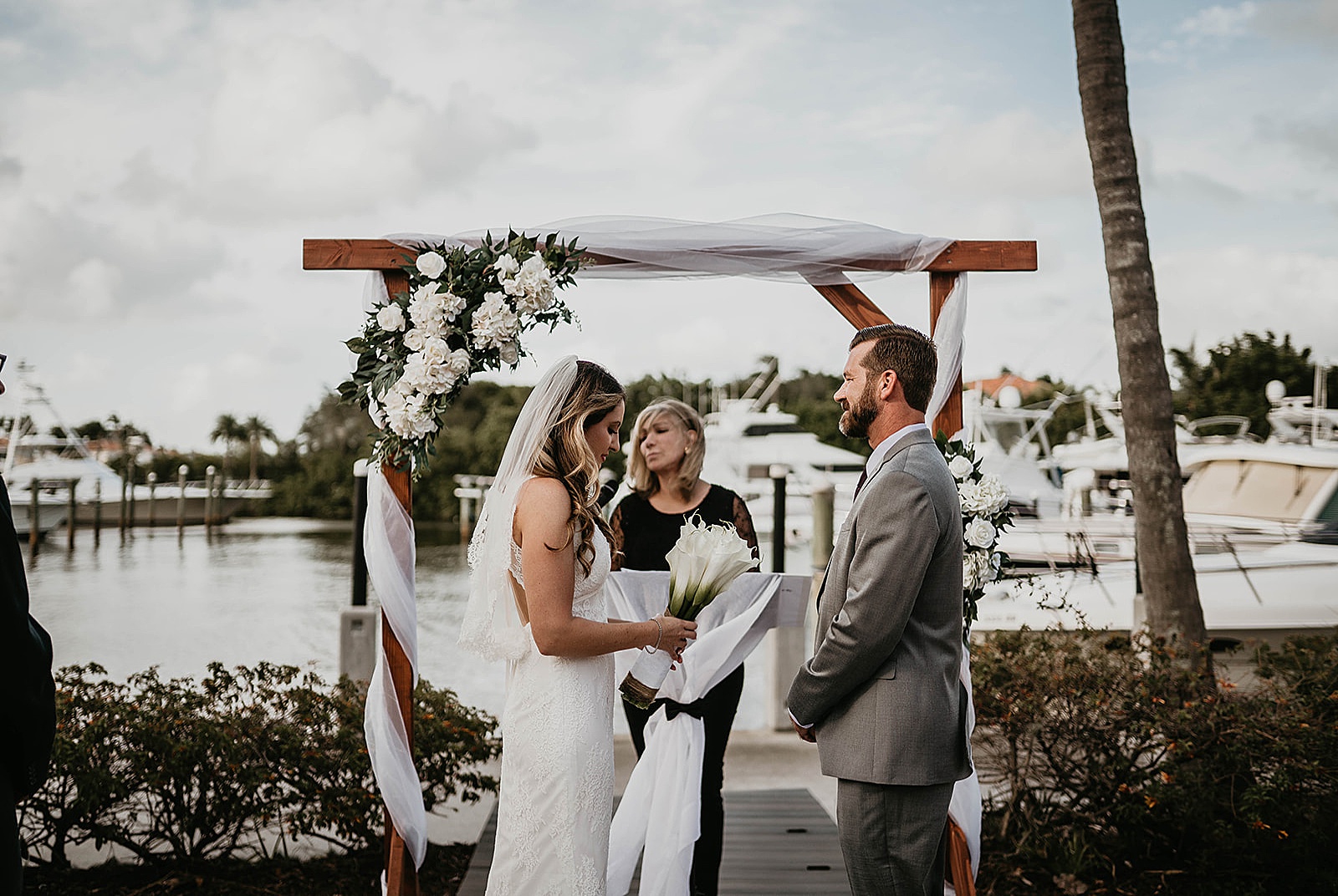 Waterfront Jupiter Florida Wedding Captured by South Florida Wedding Photographer, Krystal Capone Photography