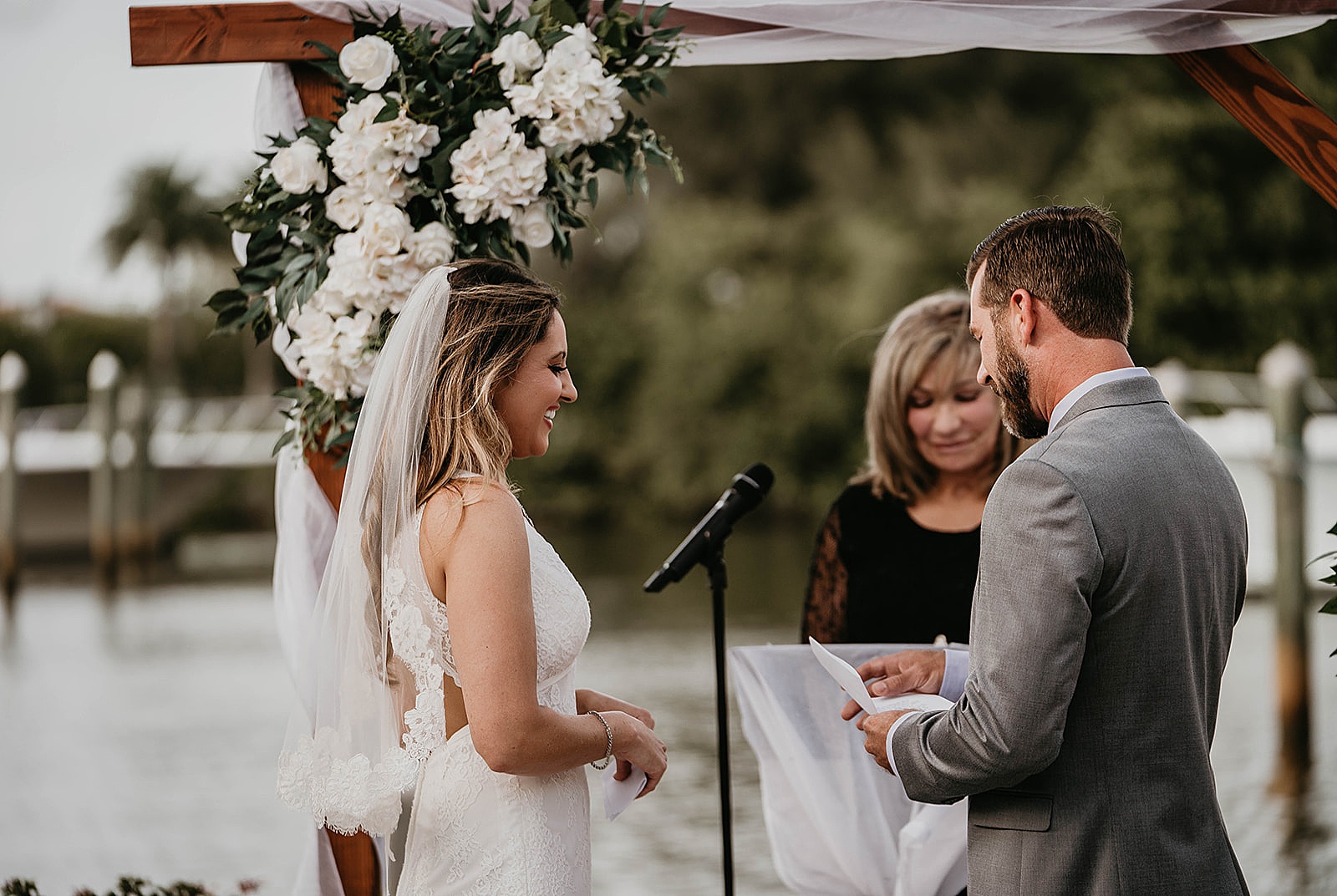 Waterfront Jupiter Florida Wedding Captured by South Florida Wedding Photographer, Krystal Capone Photography