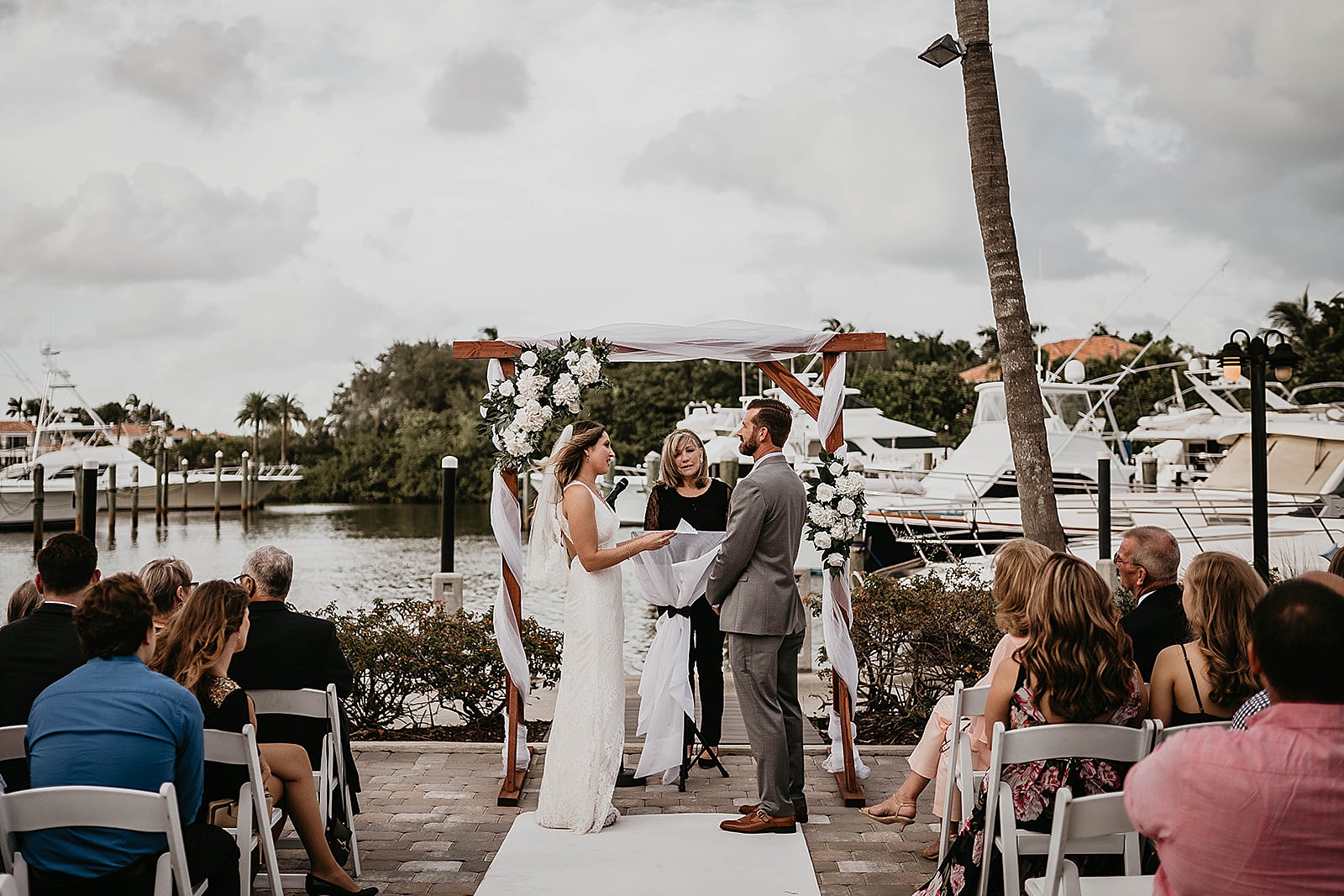 Waterfront Jupiter Florida Wedding Captured by South Florida Wedding Photographer, Krystal Capone Photography