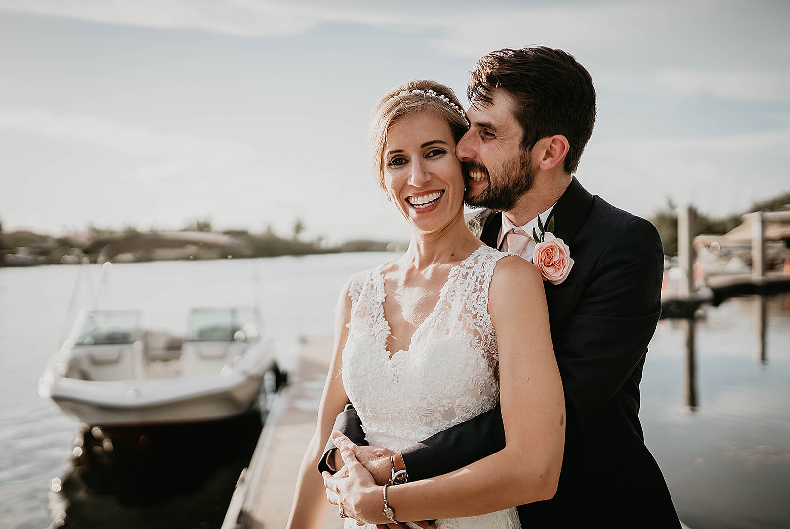Jupiter Florida Intracoastal Wedding captured by South Florida Wedding Photographer, Krystal Capone Photography