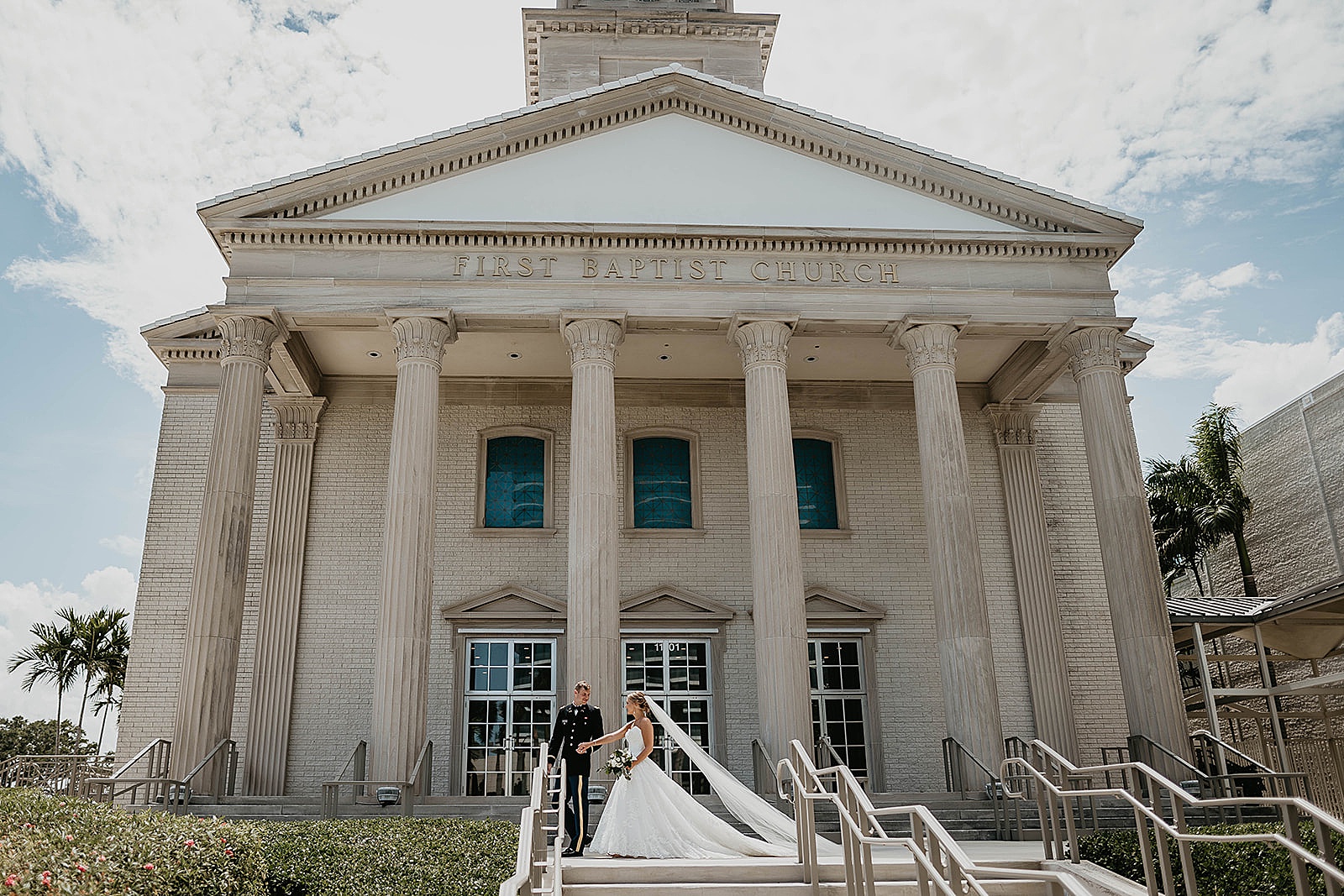 Family Church Downtown Wedding captured by West Palm Beach Wedding Photographer, Krystal Capone Photography