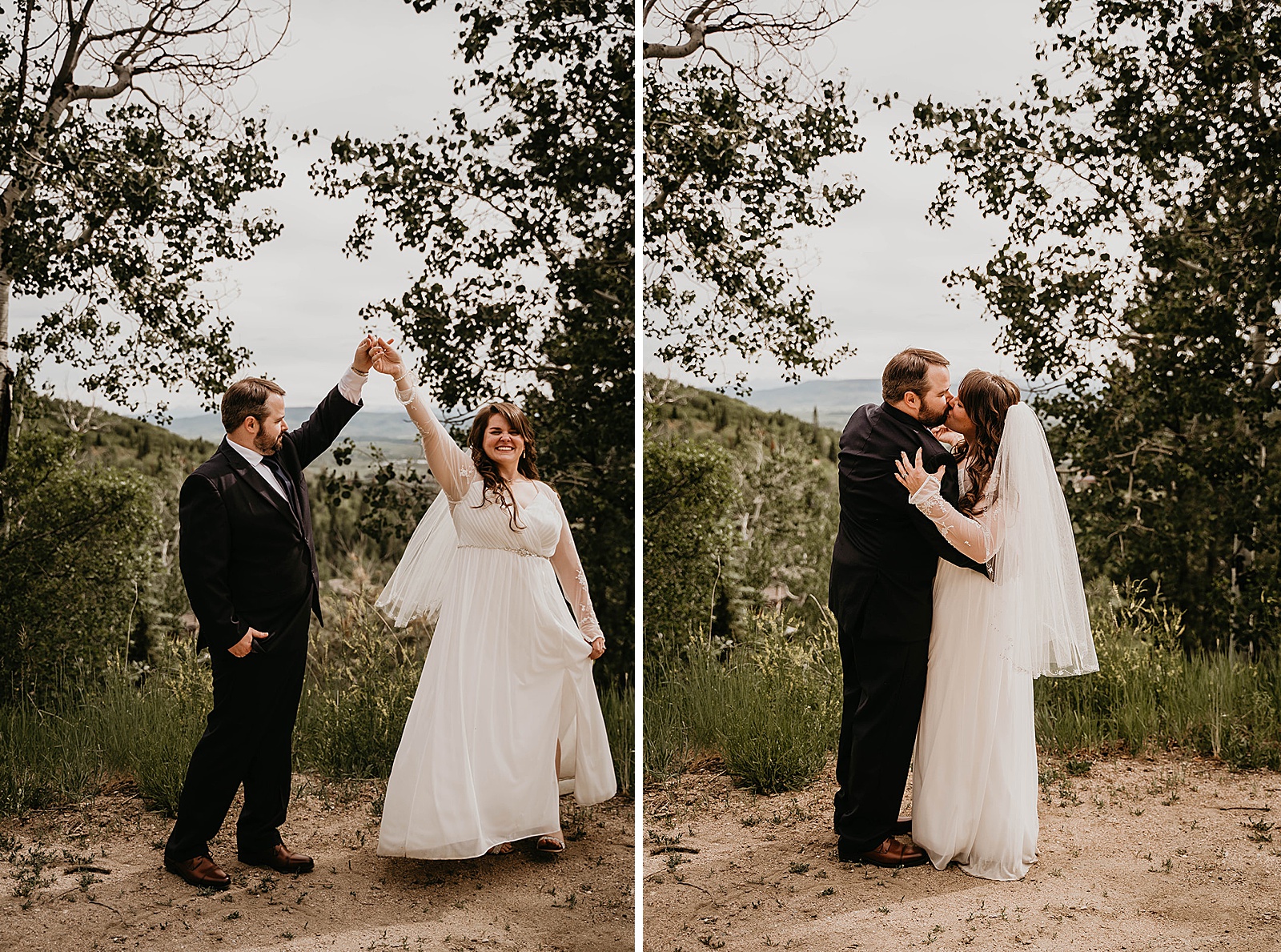 Rustic Colorado Elopement Bride and Groom Portraits by Krystal Capone Photography