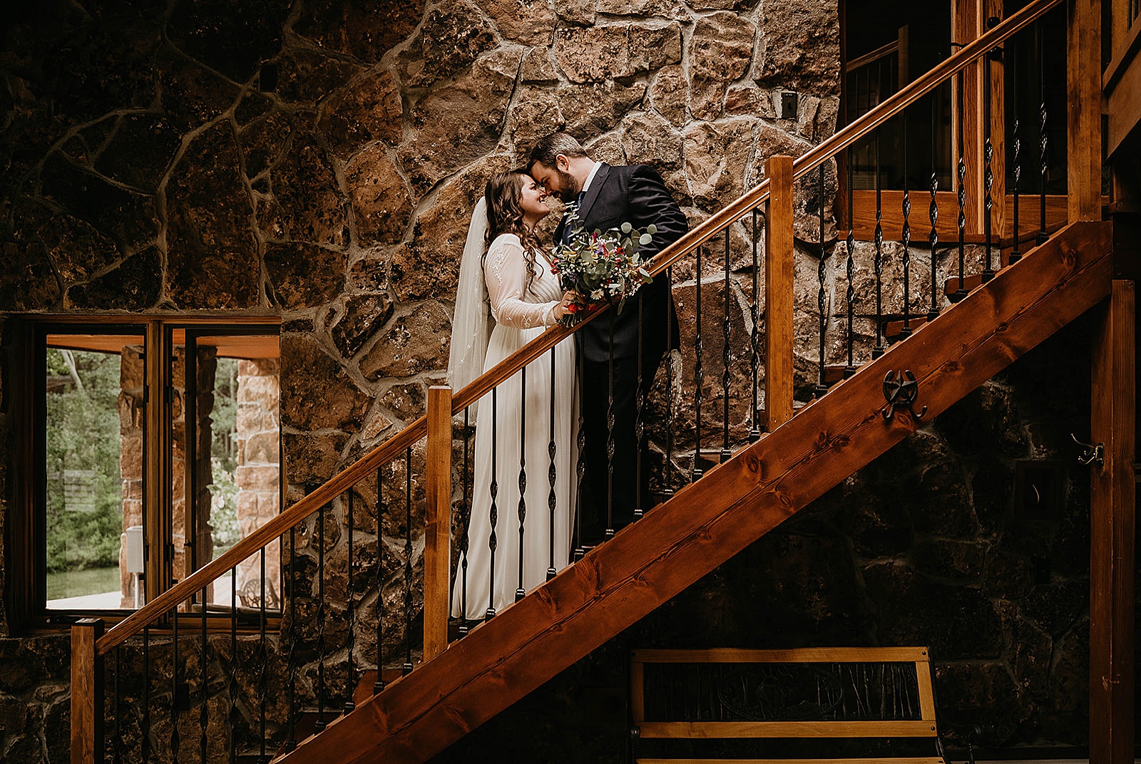 Rustic Colorado Elopement Bride and Groom Portraits by Krystal Capone Photography