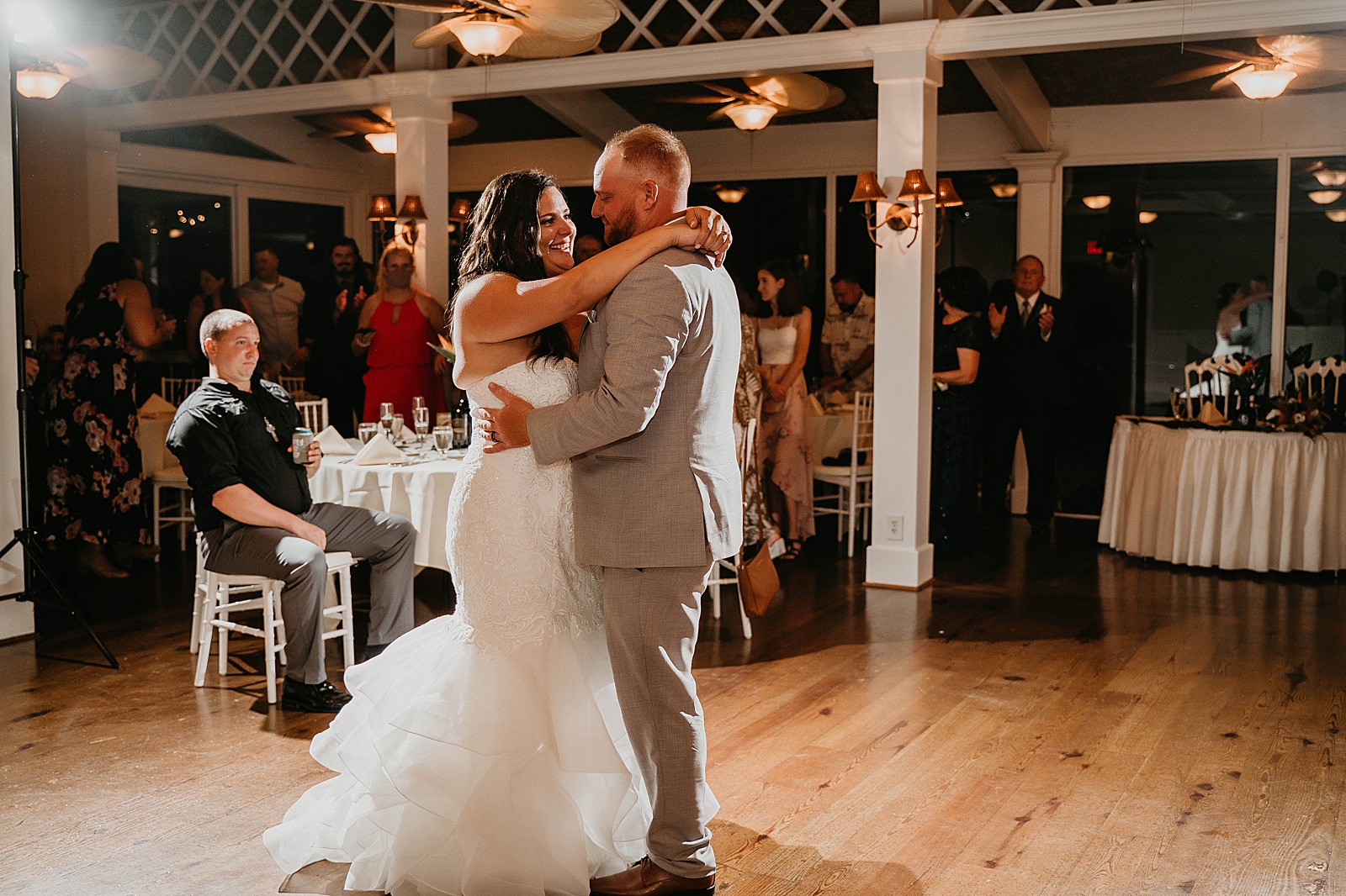 First Dance during Reception Jupiter Lighthouse Wedding Photography captured by South Florida Wedding Photographer Krystal Capone Photography