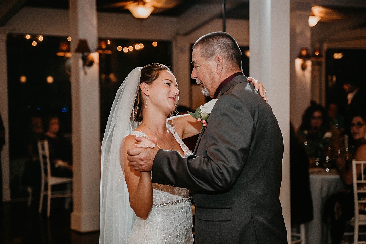 Father daughter dance Out of the Blue Celebrations Wedding Photography captured by South Florida Wedding Photographer Krystal Capone Photography 