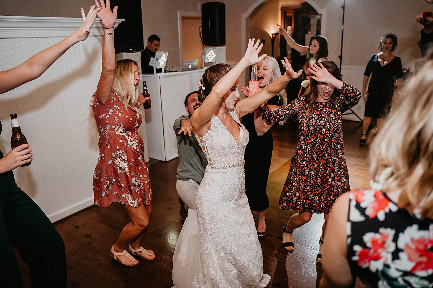 Bride dancing at Reception Out of the Blue Celebrations Wedding Photography captured by South Florida Wedding Photographer Krystal Capone Photography 