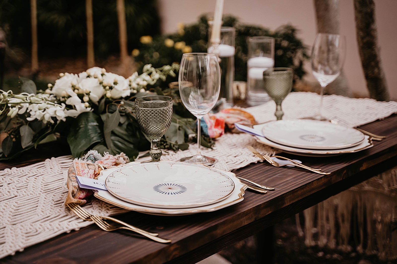 Detail shot of Sweetheart table Intimate South Florida Wedding Photography captured by South Florida Wedding Photographer Krystal Capone Photography 