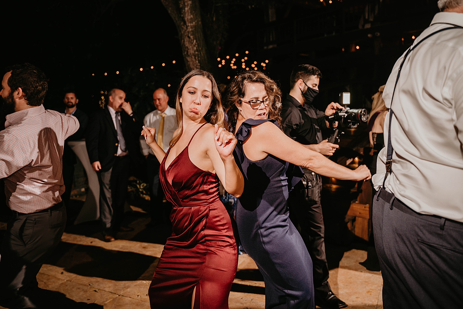 Fun Reception dancing Living Sculptures Sanctuary Wedding Photography captured by South Florida Wedding Photographer Krystal Capone Photography 