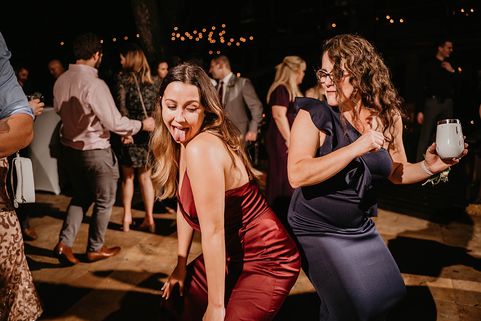 Fun Reception dancing Living Sculptures Sanctuary Wedding Photography captured by South Florida Wedding Photographer Krystal Capone Photography 