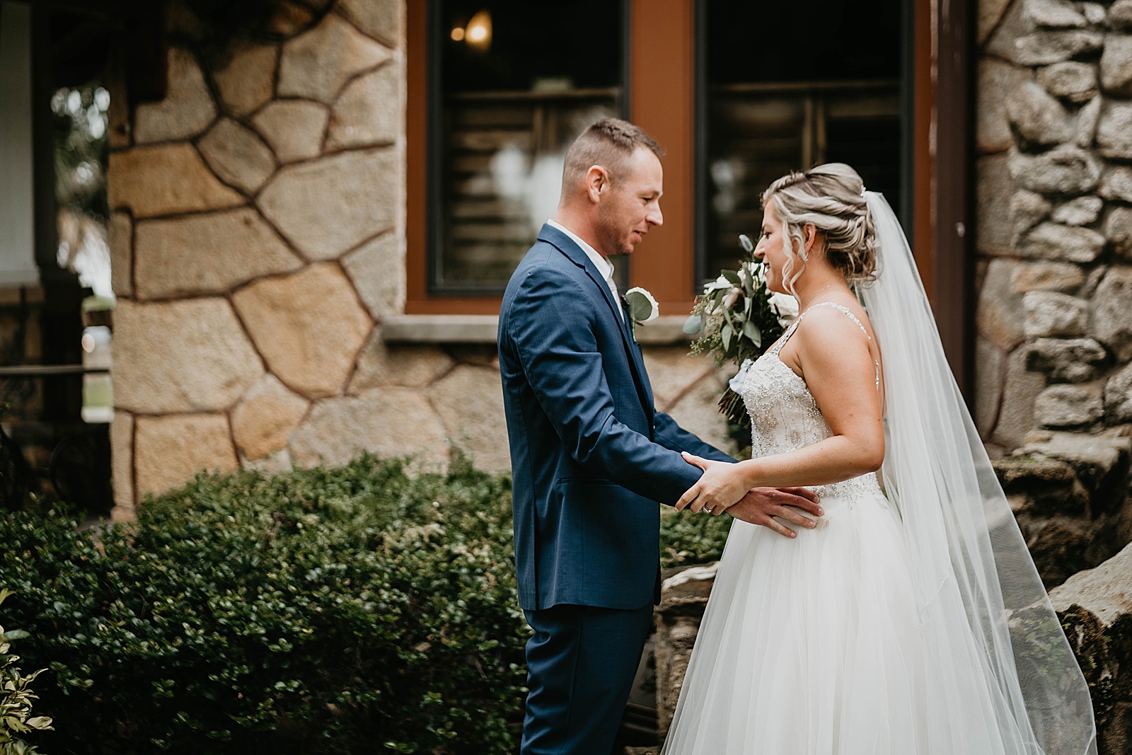 Bride and Groom reaction to first look
