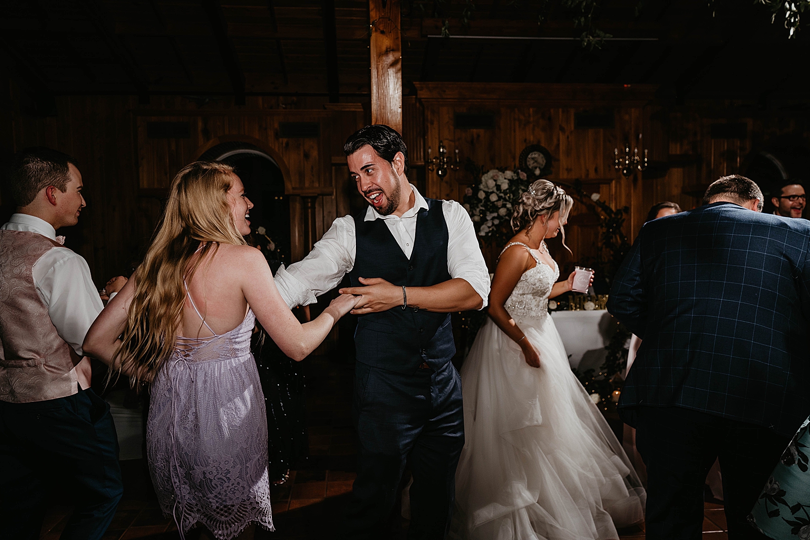 Guests dancing at the Reception