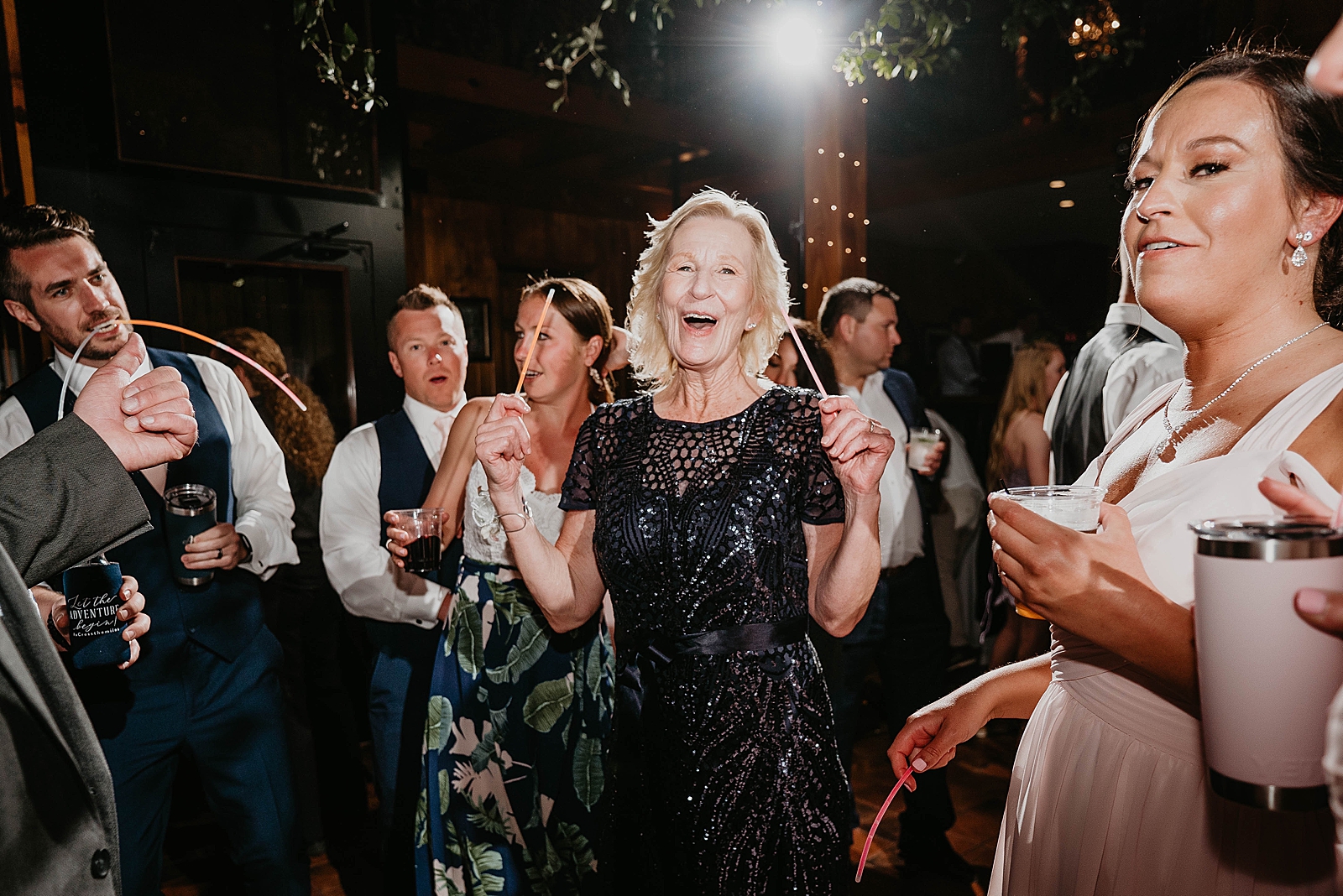 Guests having fun at the Reception
