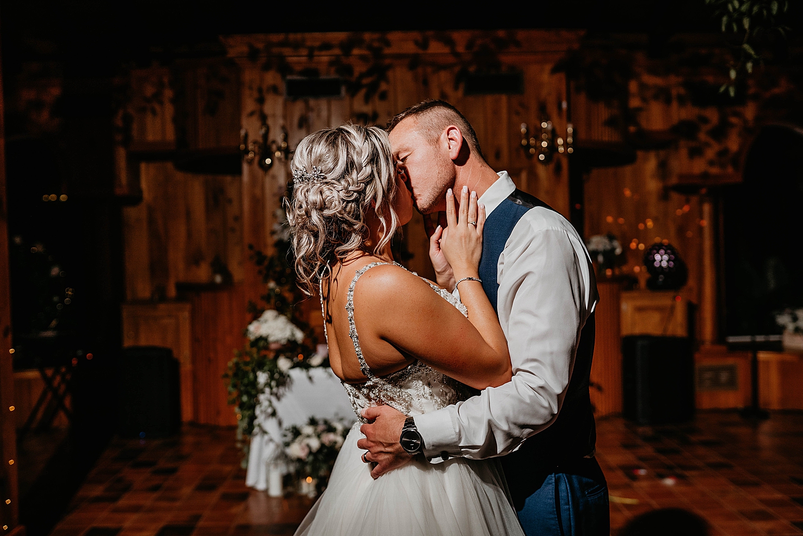 Bride and Groom kissing
