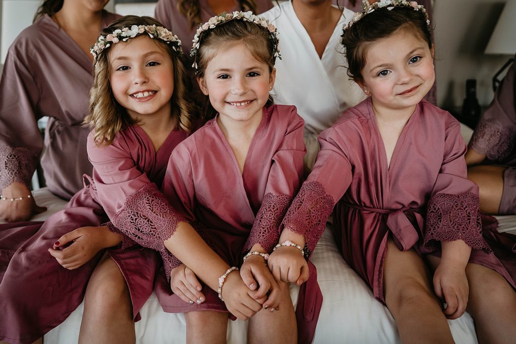Flower girls holding hands