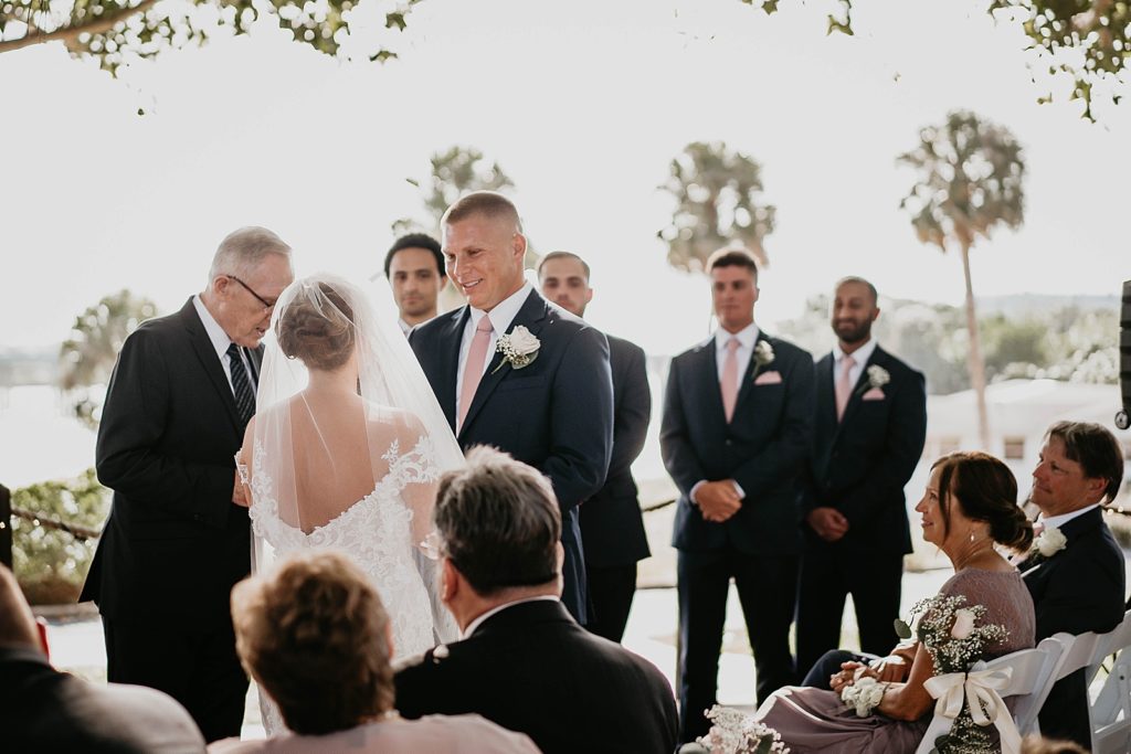 Bride and Groom looking at each other during Ceremony