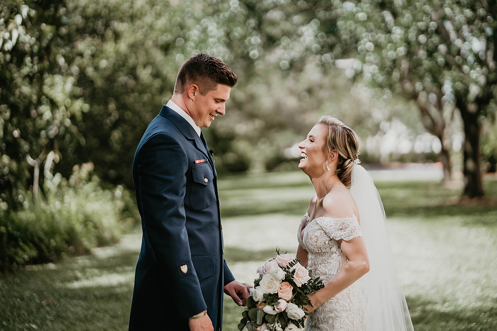Bride and Groom reaction to first look